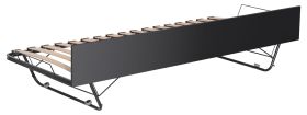 Lit à roulettes / deuxième couchette pour les lits de jeunes Marincho, couleur : noir - Dimensions : 20 x 200 x 87 cm (h x l x p)