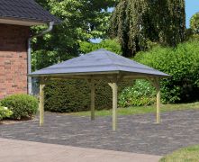 Pavillon Carport "Kirn1" imprégné en autoclave