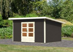 Abri de jardin gris terra, Surface au sol : 9,3m
