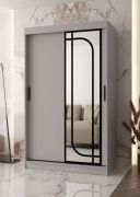 Armoire / 1 porte miroir / Cachemire / 120 x 62 x 200 cm / 2 tringles / Système de glissières fiable / 5 compartiments / Détails modernes