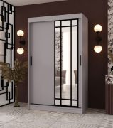 Penderie / Cachemire / 1 porte miroir / 120 x 62 x 200 cm / 2 tringles / Détails modernes / 5 compartiments / Système de glissières fiable