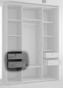 2x tiroirs d'armoire, couleur : chêne - pour les armoires de la série Mina