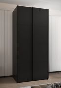 Penderie / Armoire à portes coulissantes / 245,5, x 120 x 64 cm / 2 tringles à vêtements / 6 étagères / 6 compartiments / 2 portes coulissantes / Couleur : Noir / Soft-Close