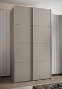 Penderie / Armoire à portes coulissantes / ABS protection des bords / 6 compartiments / / 2 tringles à vêtements / Portes coulissantes / 245,5 x 140 x 64 cm / Couleur : Cachemire / Soft-Close