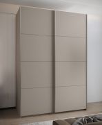 Penderie / Armoire à portes coulissantes / 11 compartiments / 2 tringles à vêtements / 245,5 x 170 x 64 cm / 2 portes coulissantes / Chants ABS / Couleur : Cachemire / Soft-Close