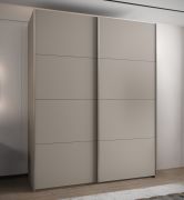 Penderie / Armoire à portes coulissantes / 245,5 x 190 x 64 cm / 2 tringles à vêtements / 2 portes coulissantes / Couleur : Cachemire / 6 étagères / 11 compartiments /Soft-Close
