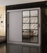 Armoire / Cachemire / 10 compartiments / 2 tringles / Finition haut de gamme / 200 x 62 x 200 cm / Armoire à portes coulissantes / Porte miroir décorative