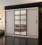 Armoire à portes coulissantes / Cachemire / 10 compartiments / 2 tringles à vêtements / Finition haut de gamme / 250 x 62 x 200 cm / Armoire / Porte miroir / Design moderne