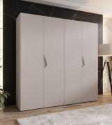Armoire à portes battantes / 2 mètres de large / 2 tringles à vêtements / Couleur : Cachemire / Poignées : Cachemire / Dimensions : 200 x 52 x 202 cm / Armoire / 2 compartiments / 4 portes