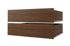 Tiroirs pour armoire, lot de 2, Couleur : Noyer - Pour armoires d'une largeur de 250 cm