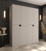 Armoire / Cachemire / 8 portes battantes / 6 compartiments / Système de fermeture Soft-Close / 2 tringles à vêtements / Finition haut de gamme / 160 x 52 x 203 cm / Pour chambre à coucher