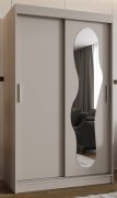 Armoire à portes coulissantes Lagginhorn 08 | Kaschmir | 1,2 m | 2 penderies | 5 étagères | miroir | rails aluminium