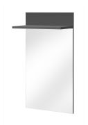 Étagère murale avec miroir Ringerike 12 | Anthracite élégant | 107 x 60 x 28 cm