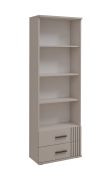 Étagère / Cachemire / 2 tiroirs / Bibliothèque / Espace de rangement suffisant / 4 compartiments / 60 x 35 x 175 cm / Design moderne / Pour le salon ou le bureau