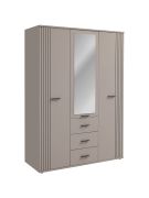 Armoire / Cachemire / 1 porte miroir / 135 x 55 x 191 cm / 3 tiroirs / 2 tringles / 8 compartiments / Design sobre / 2 portes / Pour chambre à coucher