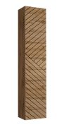Armoire suspendue avec trois compartiments Kongsvinger 01, Couleur : Chêne wotan - dimensions : 180 x 30 x 30 cm (h x l x p), avec Système d'ouverture Push-to-open