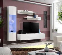 Meuble mural Hompland 70 blanc | LED intégrées | Push-to-open | 170 x 210 x 40 cm