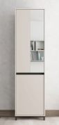 Armoire / 1 tringle à vêtements extensible / Couleur : Cachemire / 2 compartiments / Miroir / Dimensions : 54,5 x 40 x 205,5 cm / Chants ABS / Pour l'entrée