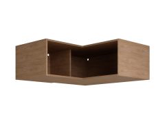 Rehausse pour armoire d'angle / Couleur : Chêne Puccini / Cadre d'angle gauche / Dimensions : 108,5 x 55 x 38,5 cm