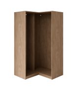 Armoire d'angle Corps / Cadre d'angle gauche / Couleur : Chêne Puccini / Dimensions : 108,5 x 55 x 196 cm