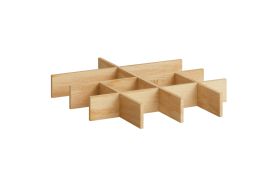 Organisateur de tiroirs / Couleur : Chêne / Dimensions : 39,5 x 44,5 x 6 cm
