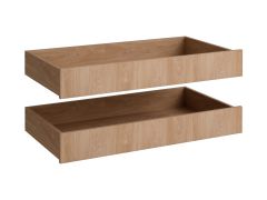 Tiroirs intérieurs / Lot de 2 / Couleur : Chêne Puccini / Dimensions : 91 x 44,5 x 12,5 cm
