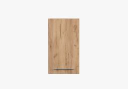 Armoire suspendue / Armoire à portes battantes / Marron / Blanc / Parnassus 04 / 1 porte / Poignées : métal / 71,5 x 40 x 29 cm / Poignées métalliques argentées / Aspect bois