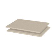 Lot de 2 étagères pour penderies Neiafu, couleur : décor textile
