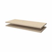 Lot de 2 étagères pour penderies Neiafu, couleur : décor textile