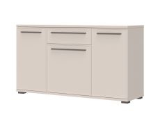 Buffet Neiafu 121 | 3 portes, 1 tiroir, Soft-Close | Finition cachemire | 85 x 150 x 46 cm