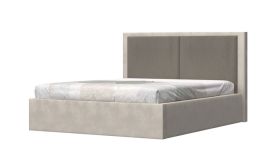 Lit double rembourré avec mécanisme de levage Neiafu 101 | Tête de lit capitonnée | 160 x 200 cm | Sommier Latoflex | Espace de rangement