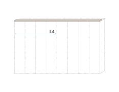 Cadre supérieur pour armoire à portes battantes / Armoire Neiafu et modules d'extension, couleur : cachemire, Largeur : 182 cm