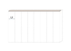 Cadre supérieur à LED pour armoire à portes battantes / Armoire Neiafu et modules d'extension, couleur : cachemire, Largeur : 47 cm