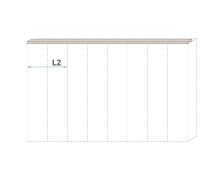 Cadre supérieur à LED pour armoire à portes battantes / Armoire Neiafu et modules d'extension, couleur : cachemire, Largeur : 92 cm