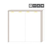 Cadre LED pour Armoire à portes coulissantes / Penderie Neiafu 93 et 94, couleur : cachemire