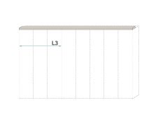 Cadre supérieur à LED pour armoire à portes battantes / Armoire Neiafu et modules d'extension, couleur : cachemire, Largeur : 137 cm