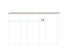 Cadre supérieur à LED pour armoire à portes battantes / Armoire Neiafu et modules d'extension, couleur : cachemire, lot de 2, Largeur : 272 cm