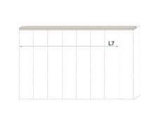 Cadre supérieur à LED pour armoire à portes battantes / Armoire Neiafu et modules d'extension, couleur : cachemire, Largeur : 136 & 181 cm
