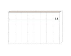 Cadre supérieur à LED pour armoire à portes battantes / Armoire Neiafu et modules d'extension, couleur : cachemire, lot de 2, Largeur : 181 cm