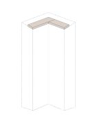 Cadre supérieur pour armoire à portes battantes / Armoire d'angle Neiafu et modules d'extension, couleur : cachemire, longueur : 55,6 cm, Largeur : 40 cm