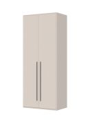 Armoire simple avec deux portes Neiafu 01, couleur : cachemire, fonction soft-close, dimensions : 224 x 92 x 56 cm, pieds réglables, une tringle à vêtements