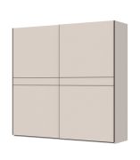 Armoire à deux portes coulissantes offrant un espace de rangement suffisant : Neiafu 90, Couleur : Cachemire, Système de fermeture Soft-Close, Dimensions : 224 x 230 x 61 cm, Quatre tringles à vêtements