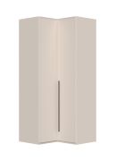 Armoire d'angle avec deux portes Neiafu 87, fonction Soft-Close, dimensions : 224 x 100/102 x 56 cm, une tringle, six étagères, pieds réglables