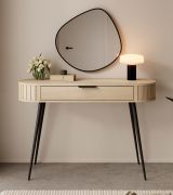 Coiffeuse / 1 tiroir / Couleur : Chêne Cremona / Fonction push-to-open / 120 x 40 x 80 cm / Côtés arrondis / Chants ABS / Pour chambre à coucher