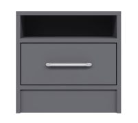 Table de chevet avec un tiroir Hannut 51, Couleur : Anthracite - dimensions : 40 x 40 x 35 cm (h x l x p)