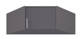 Armoire Hannut 46, Couleur : Anthracite - Dimensions : 40 x 95 x 95 cm (H x L x P)