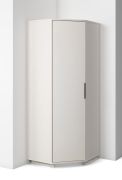 Armoire d'angle / Cachemire / 1 porte battante / 2 tringles à vêtements / 5 compartiments / Fonction push-to-open / 43 x 38 x 185 cm / Finition de haute qualité / 2 variantes de pieds