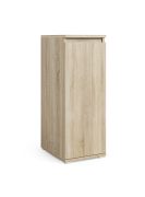 Petite commode pour le vestibule Zapopan 04, avec butée de porte variable, Couleur : Chêne de Sonoma, dimensions : 88 x 30 x 40 cm, facile à combiner, trois compartiments