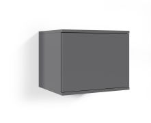 Armoire suspendue sobre avec une porte basculante Zapopan 75, couleur : graphite, dimensions : 40 x 50 x 40 cm, avec Fonction push-to-open, Matériaux de haute qualité
