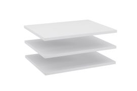 Lot de 3 étagères pour armoire Zapopan 36 / 39 / 43 / 46, Couleur : Blanc